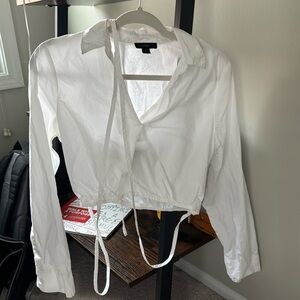 J. Crew cropped cotton blouse.